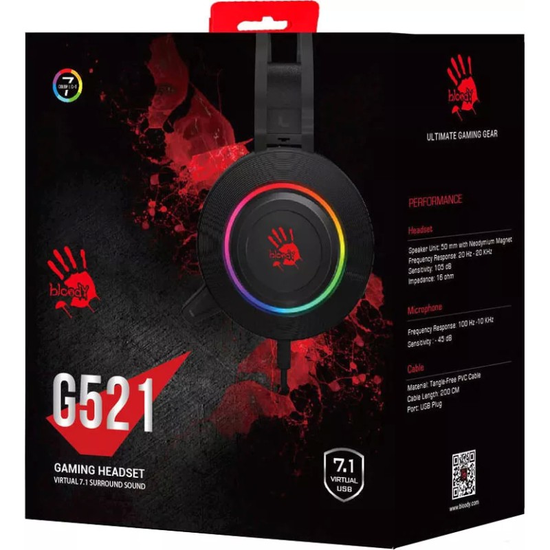 Наушники A4Tech Bloody G521 (черный)