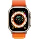 Умные часы Apple Watch Ultra LTE 49 мм (титановый корпус, титановый/оранжевый, текстильный ремешок размера S)