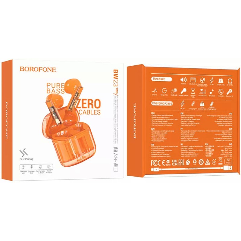 Наушники Borofone BW23 (оранжевый)