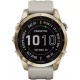 Умные часы Garmin Fenix 7S Sapphire Solar 42 мм (кремово-золотой титан/песочный)