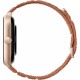 Умные часы Amazfit GTS 4 (золотистый, с коричневым нейлоновым ремешком)