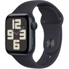 Умные часы Apple Watch SE 2023 44 мм (алюминиевый корпус, полуночный/полуночный, спортивный силиконовый ремешок)