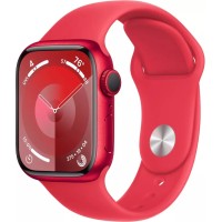 Умные часы Apple Watch Series 9 41 мм (алюминиевый корпус, красный/красный, спортивный силиконовый ремешок S/M)