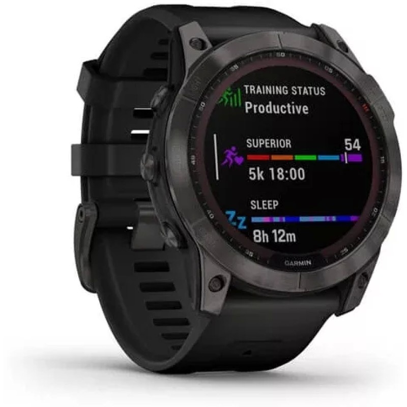 Умные часы Garmin Fenix 7X Sapphire Solar 51 мм (серый карбон/черный)