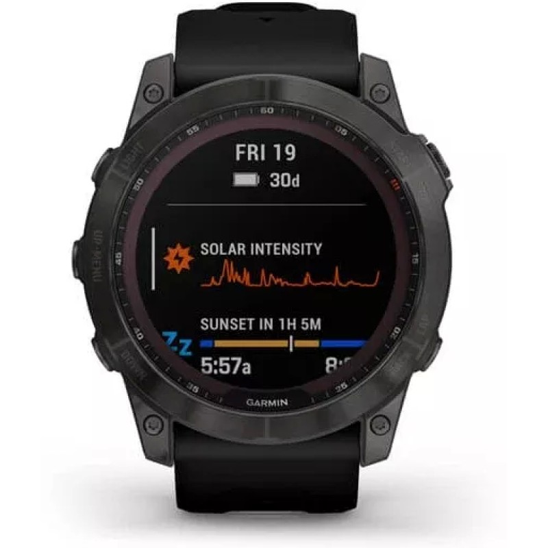 Умные часы Garmin Fenix 7X Sapphire Solar 51 мм (серый карбон/черный)