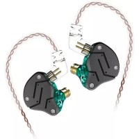 Наушники KZ Acoustics ZSN без микрофона (черный/зеленый)