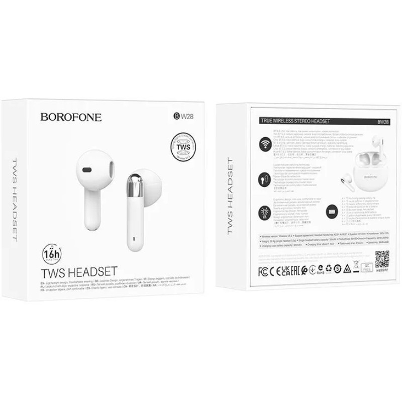 Наушники Borofone BW28 (белый)