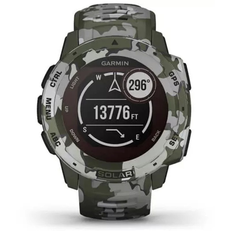 Умные часы Garmin Instinct Solar Camo Edition (лишайник)