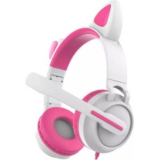 Наушники QUMO Game Cat (белый/розовый)