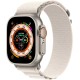 Умные часы Apple Watch Ultra LTE 49 мм (титановый корпус, титановый/звездный свет, текстильный ремешок размера S)