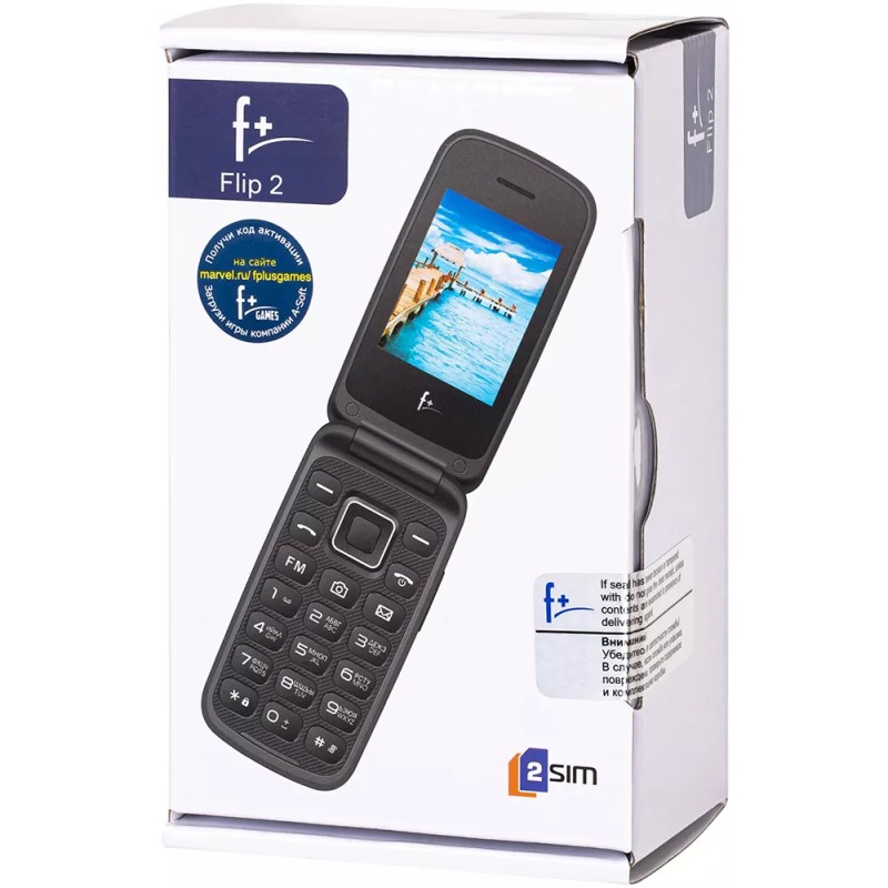 Мобильный телефон F+ Flip 2 (черный)