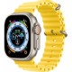 Умные часы Apple Watch Ultra LTE 49 мм (титановый корпус, титановый/желтый, ремешок из эластомера)