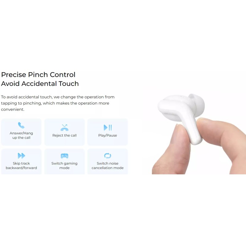 Наушники Haylou T87 Lady Bag (белый/бирюзовый, с цепочкой)