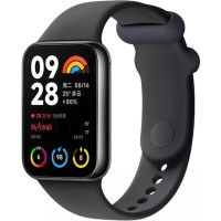 Фитнес-браслет Xiaomi Smart Band 8 Pro (серый, с черным силиконовым ремешком, китайская версия)