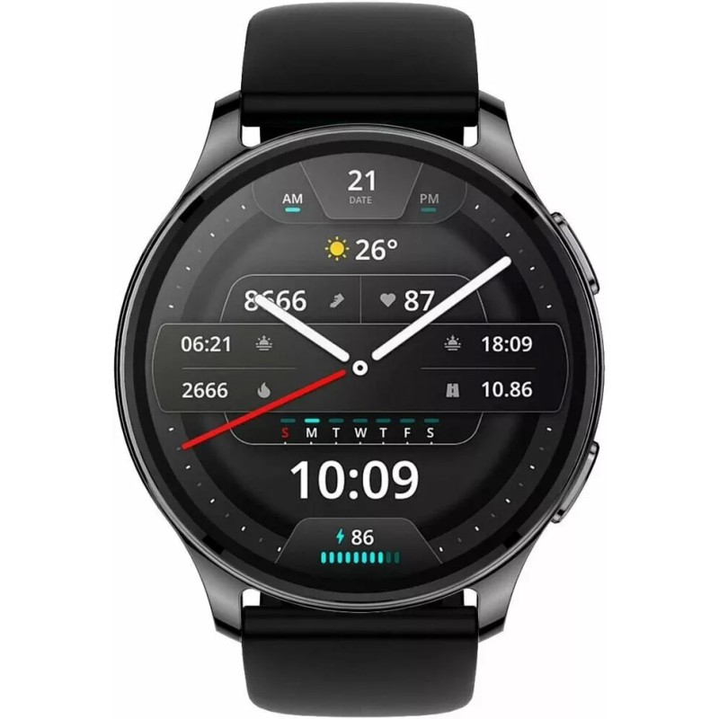 Умные часы Amazfit POP 3R (черный, с силиконовым ремешком)