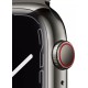 Умные часы Apple Watch Series 7 LTE 45 мм (сталь графитовый/миланский черный)