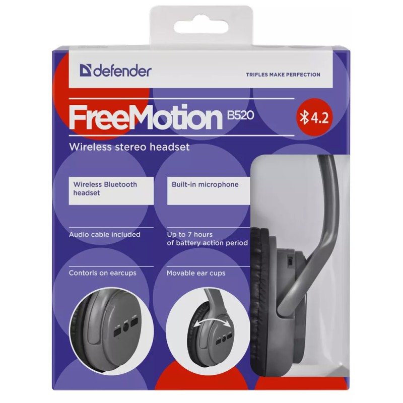 Наушники Defender FreeMotion B520 Gray