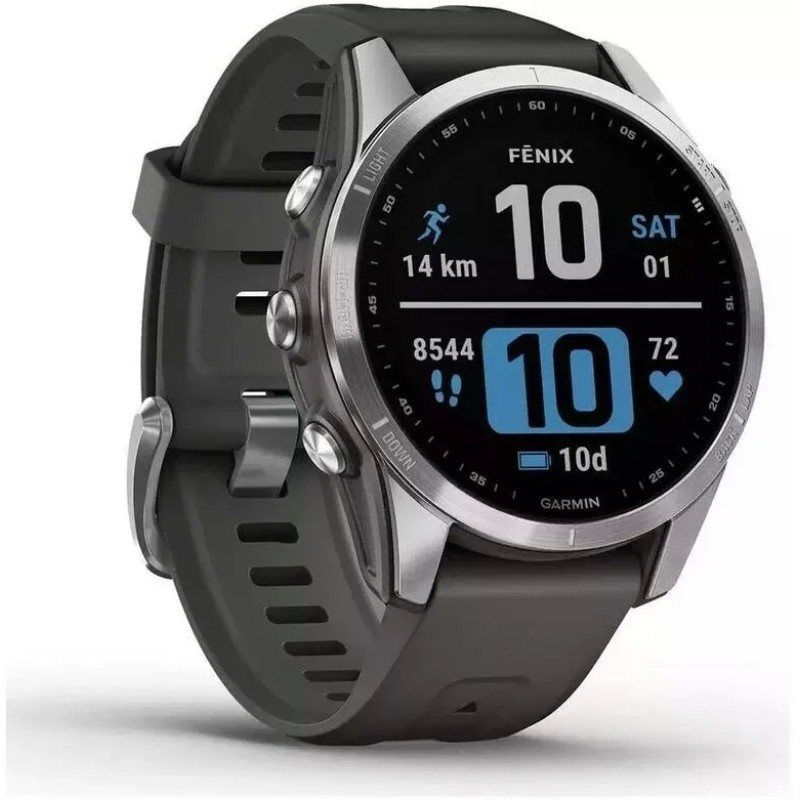 Умные часы Garmin Fenix 7S 42 мм (серебристый/графитовый)