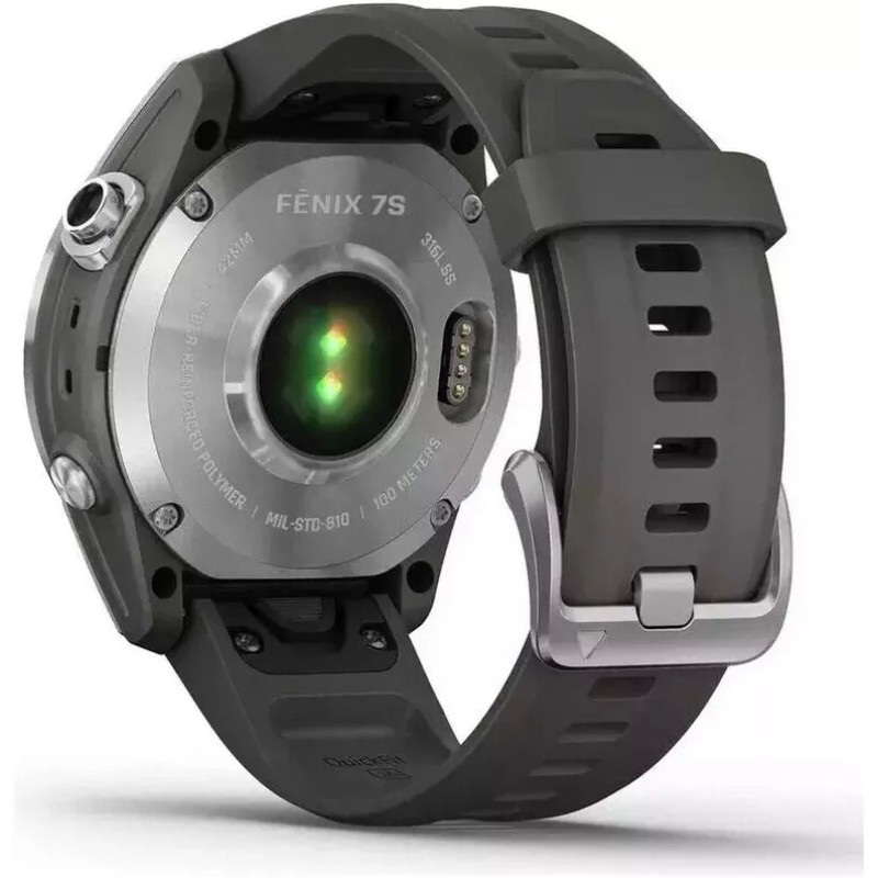 Умные часы Garmin Fenix 7S 42 мм (серебристый/графитовый)
