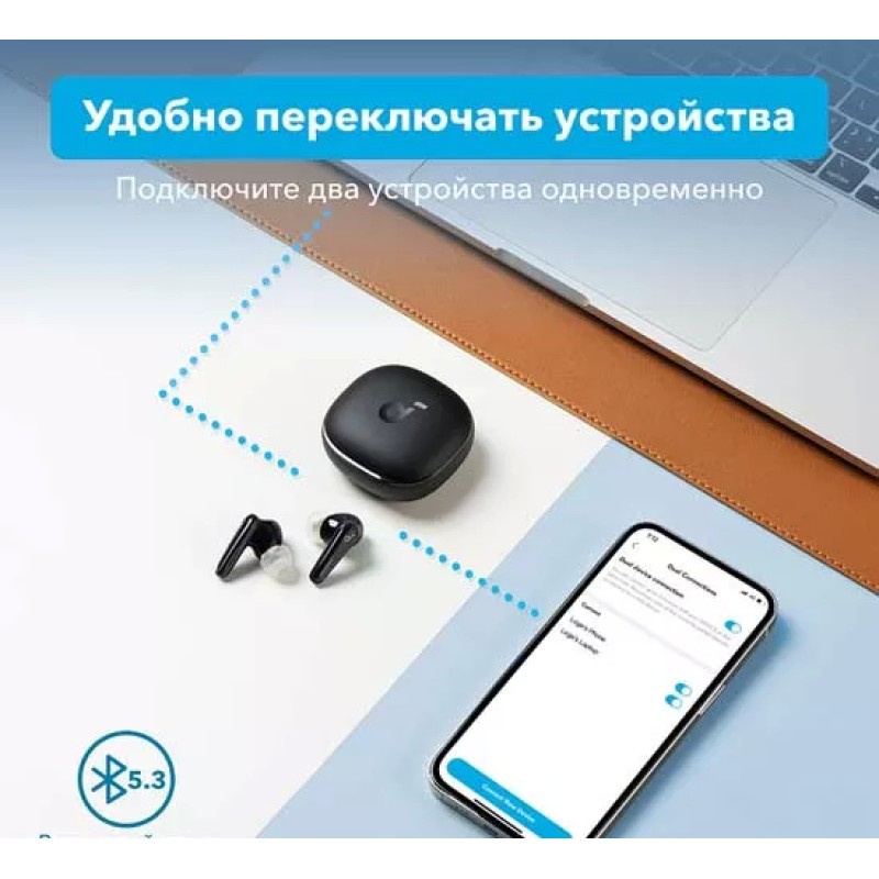 Наушники Anker SoundCore Liberty 4 (серо-голубой)