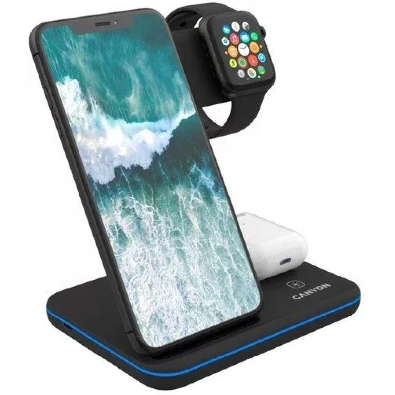 Беспроводное зарядное Canyon WS-303 (черный)