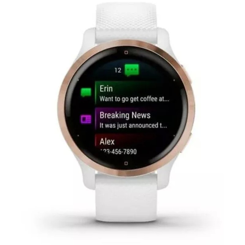 Умные часы Garmin Venu 2S (розовое золото/белый)