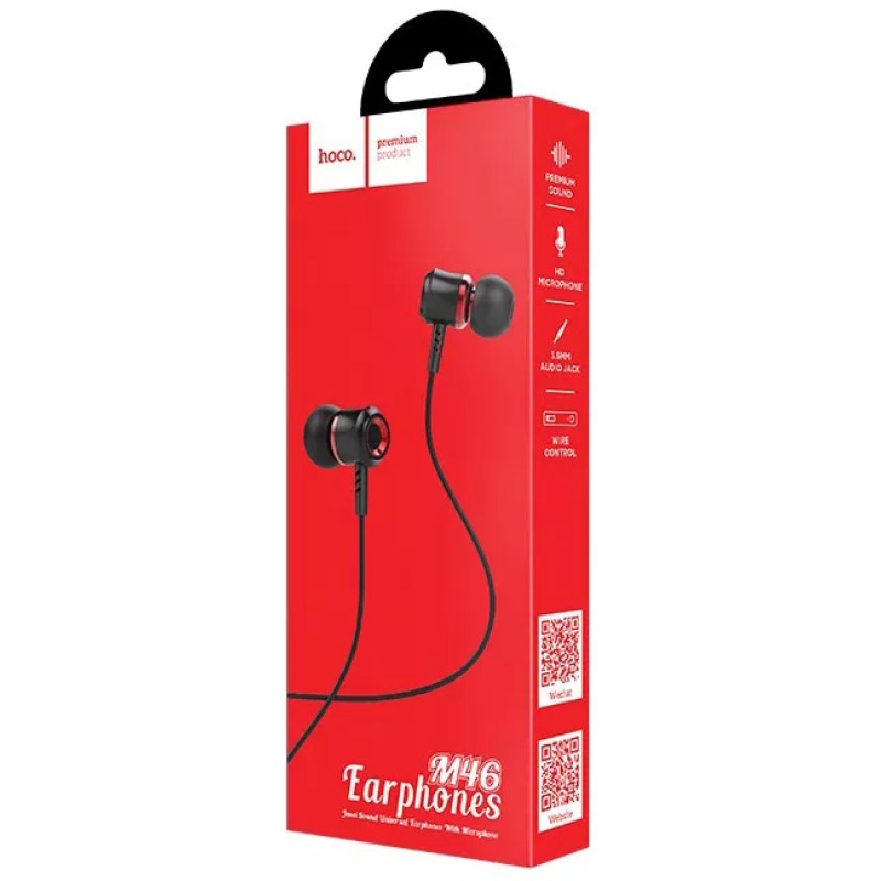 Наушники Hoco M46 (черный/красный)