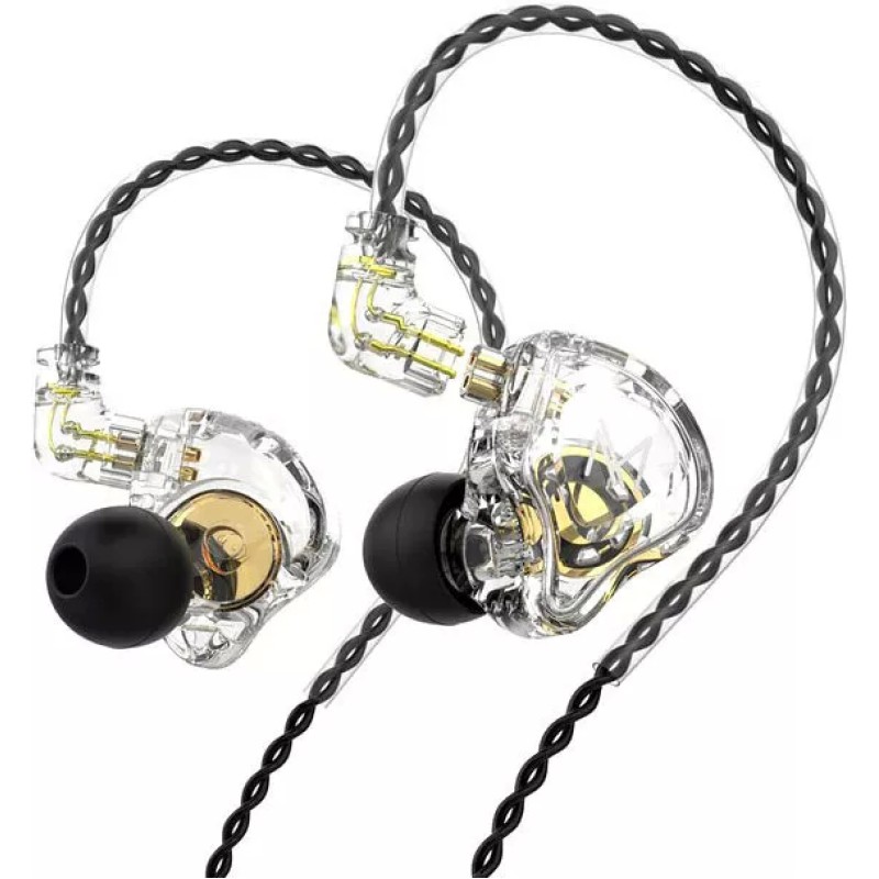 Наушники TRN MT1 (прозрачный, без микрофона)