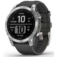 Умные часы Garmin Fenix 7 Solar 47 мм (серебристый/графитовый)