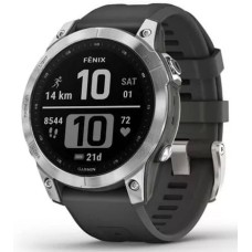 Умные часы Garmin Fenix 7 Solar 47 мм (серебристый/графитовый)