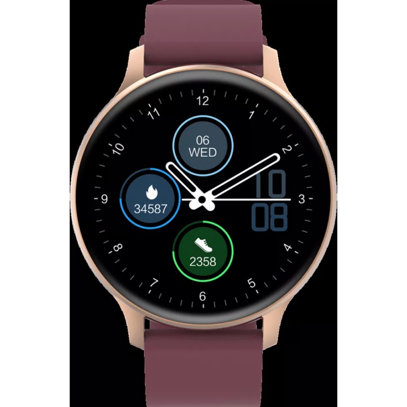 Умные часы Canyon Badian CNS-SW68RR (золотистый/бордовый)
