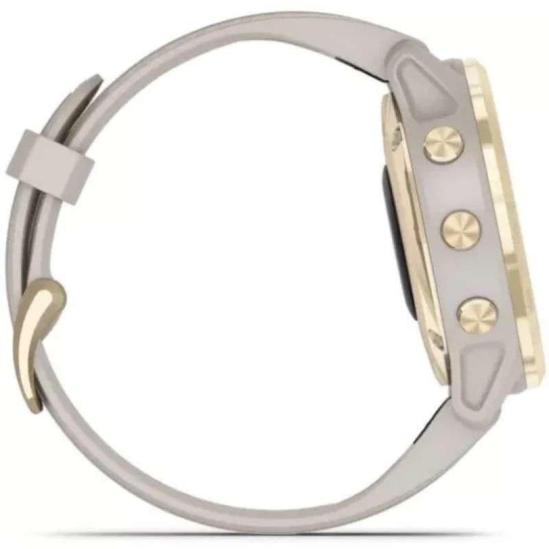 Умные часы Garmin Fenix 6S Pro Solar 42 мм (светло-золотистый, силикон)