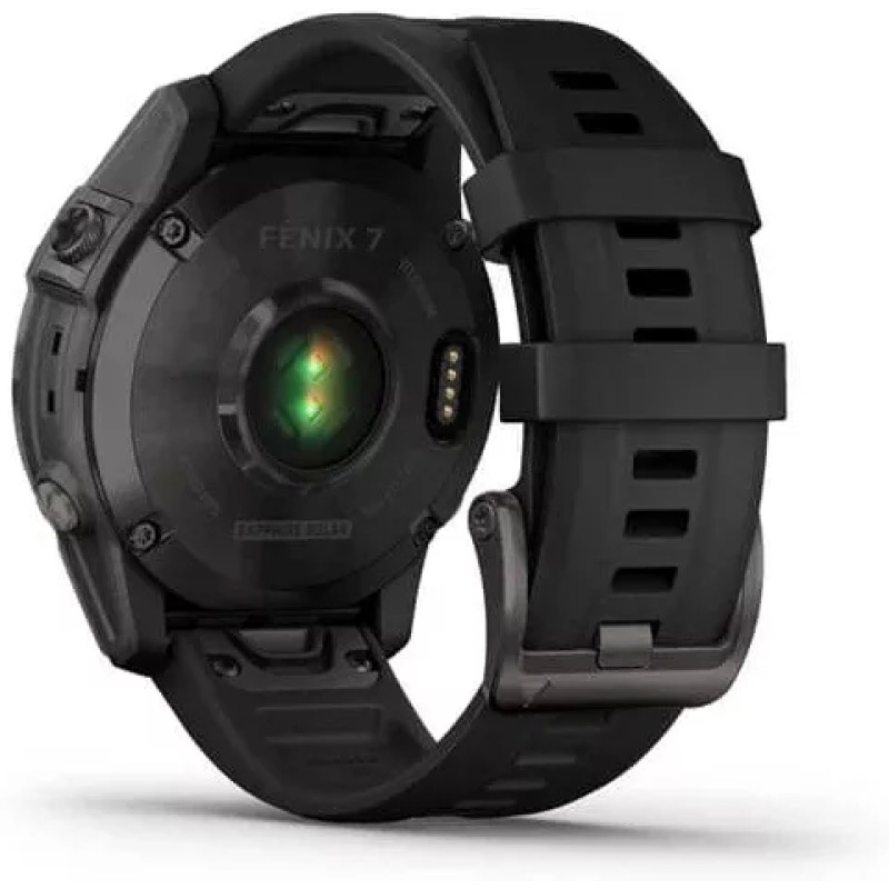 Умные часы Garmin Fenix 7 Sapphire Solar 47 мм (черный титан/черный)