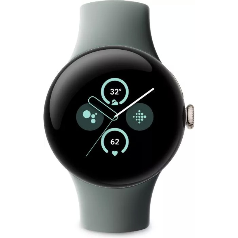 Умные часы Google Pixel Watch 2 (золотистый шампань/лесной орех, спортивный силиконовый ремешок)