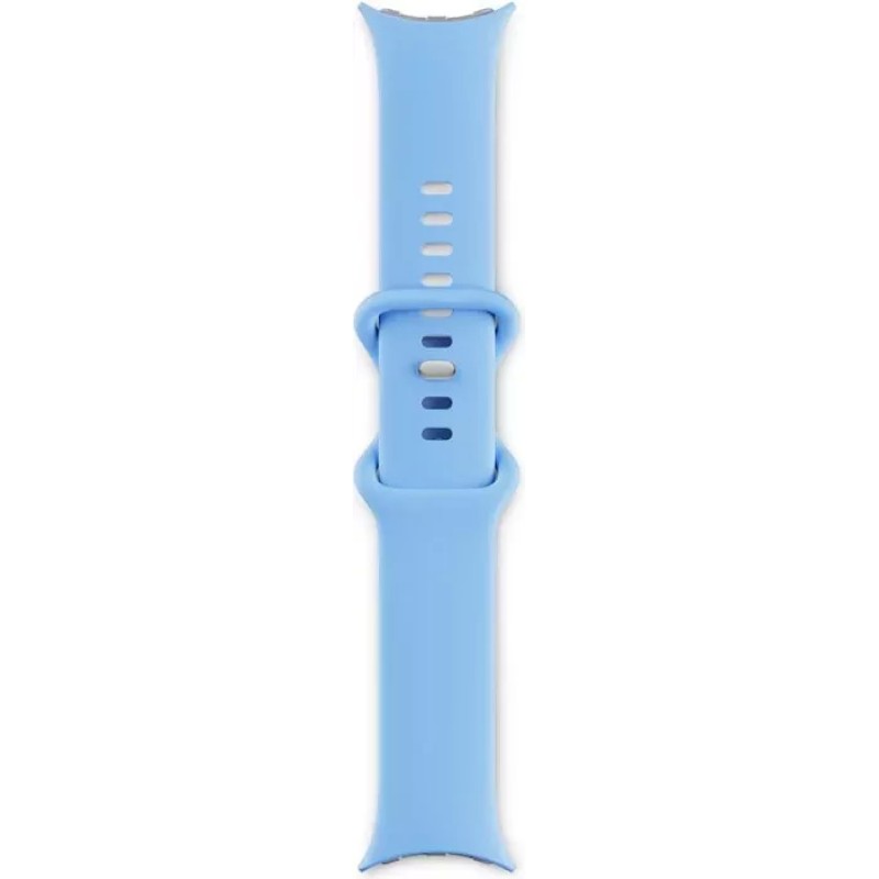 Умные часы Google Pixel Watch 2 LTE (глянцевый серебристый/залив, спортивный силиконовый ремешок)