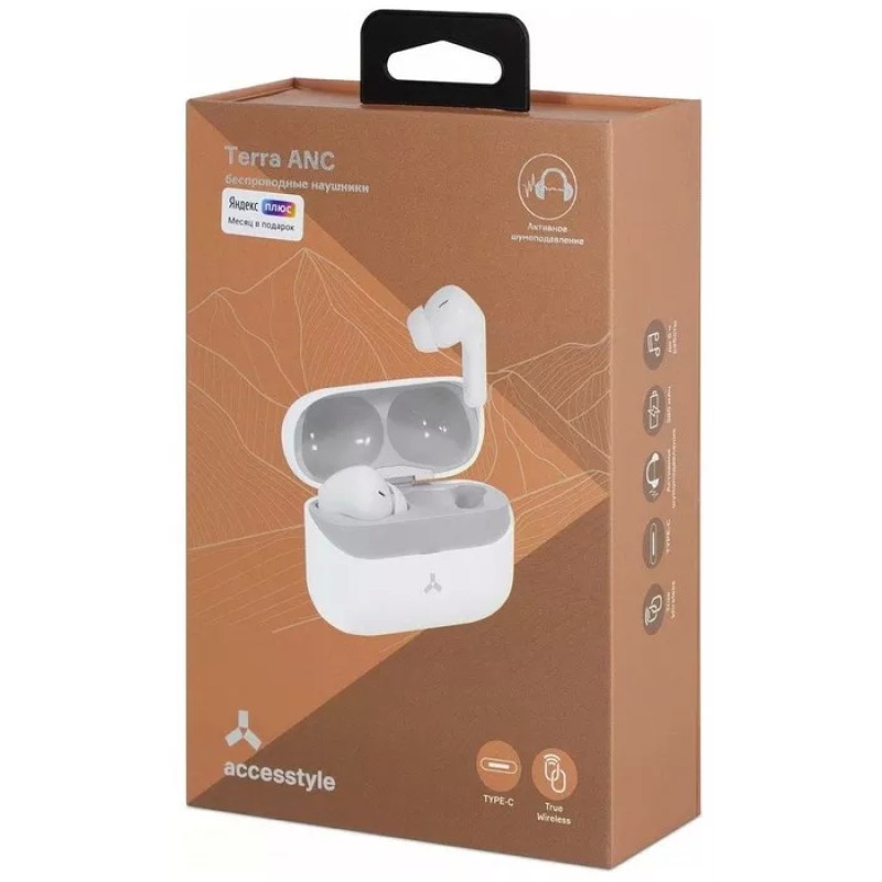 Наушники AccesStyle Terra ANC (белый)