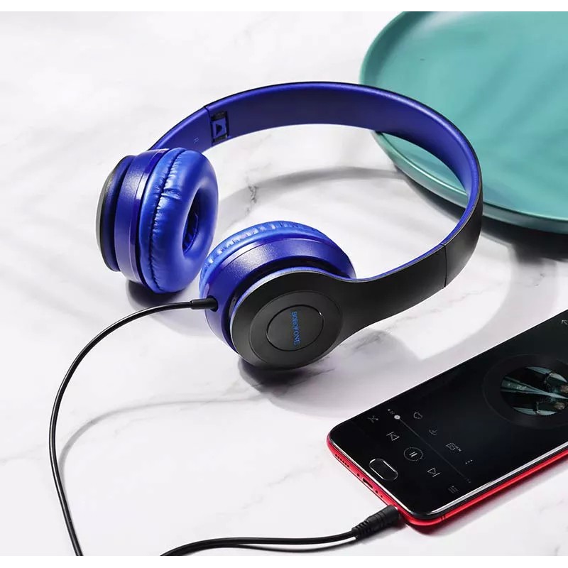 Наушники Borofone BO5 (черный/синий)