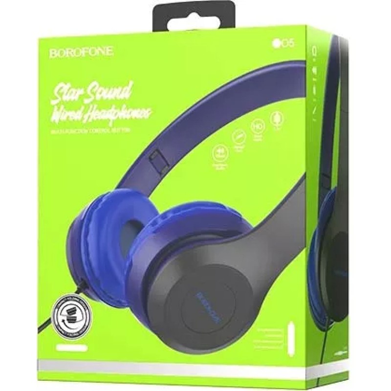 Наушники Borofone BO5 (черный/синий)