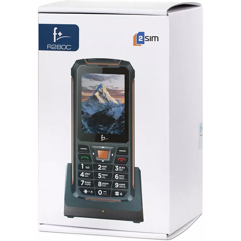 Мобильный телефон F+ R280C (черный/оранжевый)