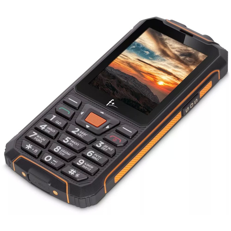 Мобильный телефон F+ R280C (черный/оранжевый)