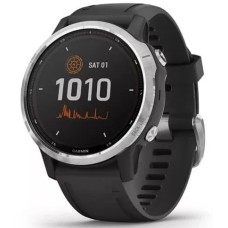 Умные часы Garmin Fenix 6 Solar 42 мм (серебристый/черный)