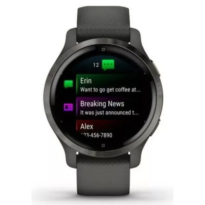 Умные часы Garmin Venu 2S (сланцевая нержавеющая сталь/черный)
