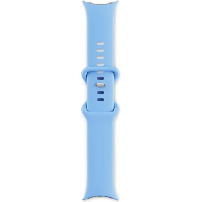 Умные часы Google Pixel Watch 2 (глянцевый серебристый/залив, спортивный силиконовый ремешок)