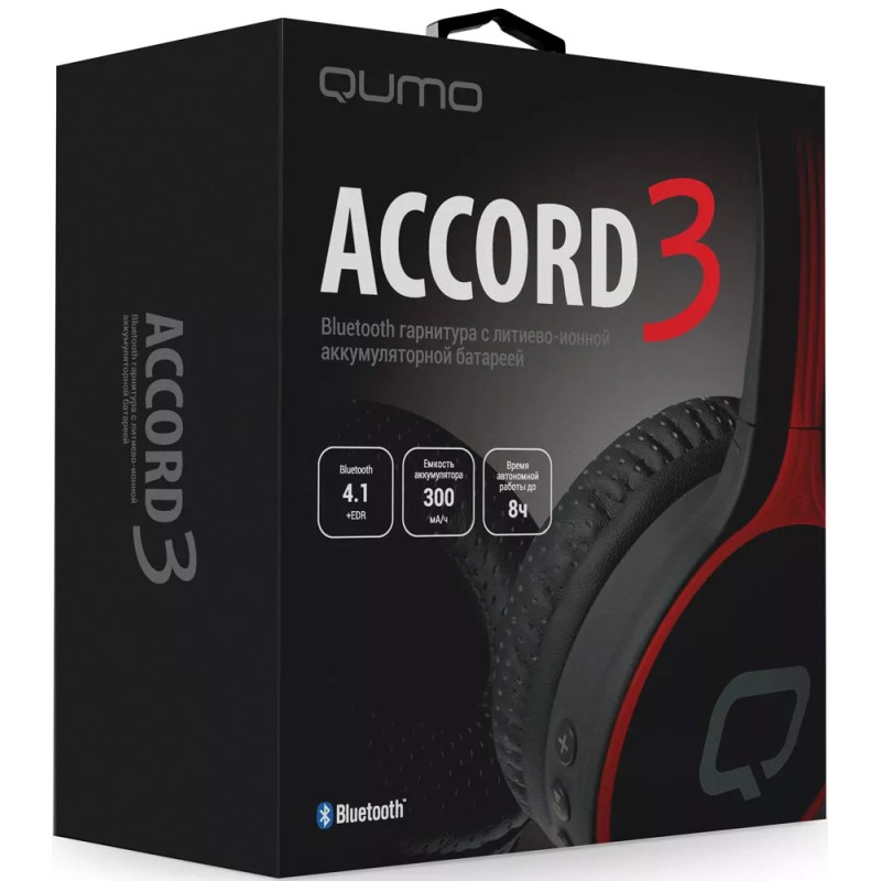 Наушники Qumo Accord 3 Black/Red